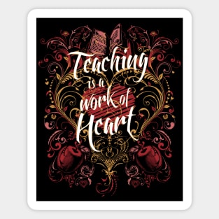 Work of Heart (Gold & Red) Magnet
